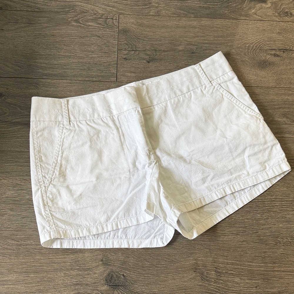 J. Crew High Waist White Shorts